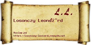 Losonczy Leonárd névjegykártya